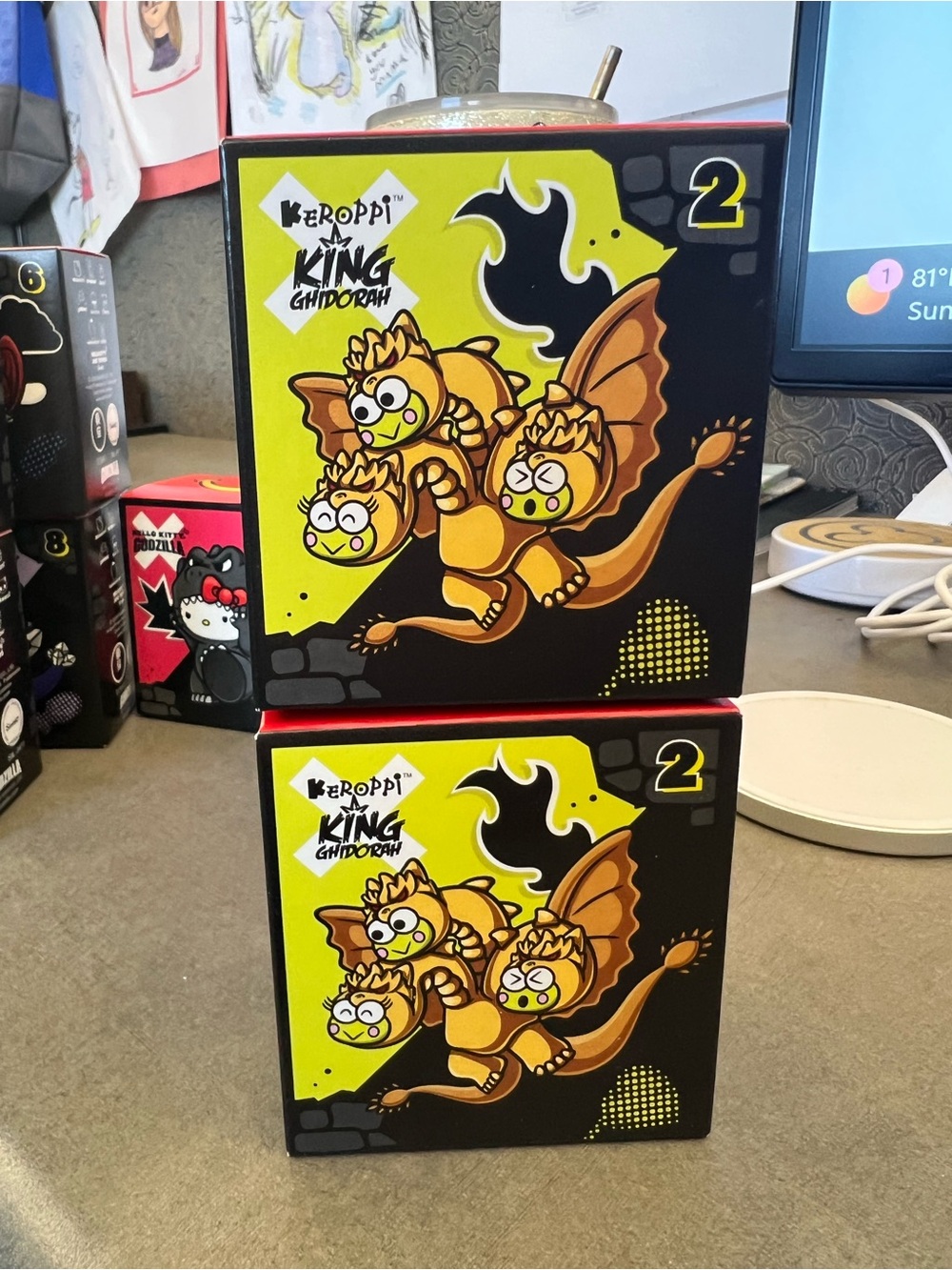 McDonald's Keroppi King Ghidorah Figure - Yellow & Black Packaging